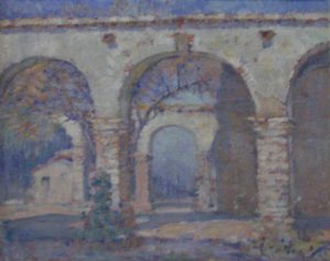 Arches at the San Juan Capistrano Mission by Norman Stiles Chamberlain, California Plein Air Painter