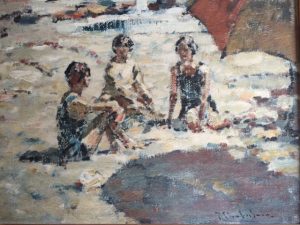 Three Girls, Divers Cove by Norman Stiles Chamberlain