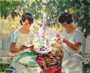 Two Ladies in Leisure Pursuits by Norman Stiles Chamberlain